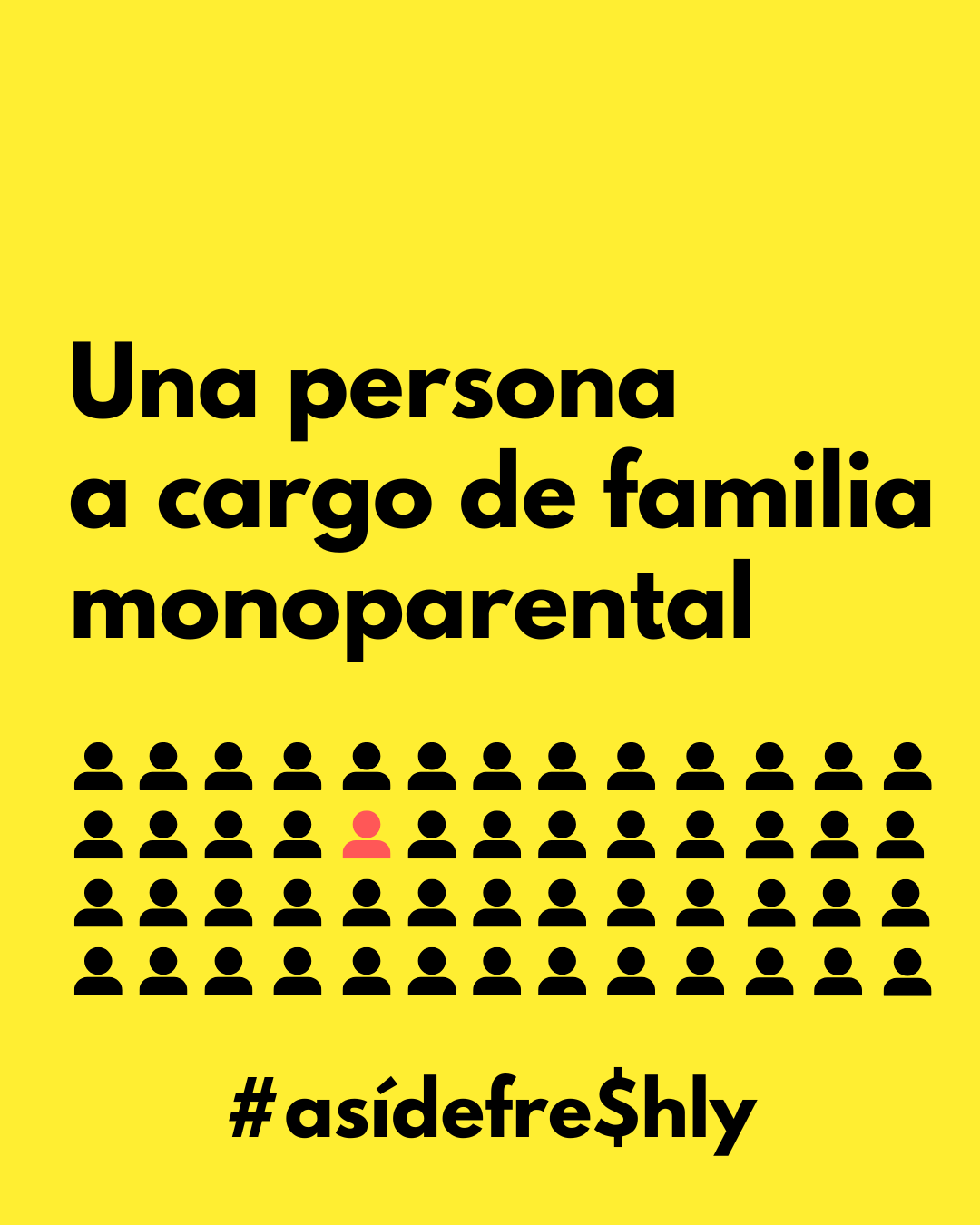 Una persona a cargo de familia monoparental