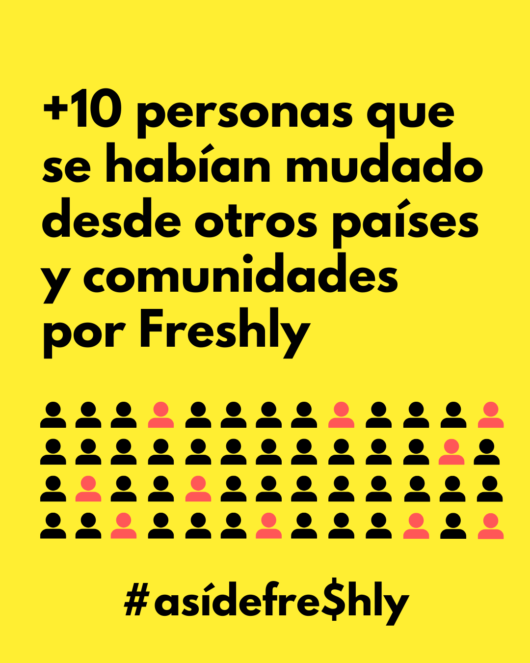 +10 personas que se habían mudado desde otros países y comunidad por trabajar en Freshly